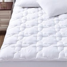 CozyLux Mattress Pad Full Deep Pocket Non Slip Cotton Mattress Topper Breathable