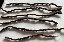 Human dreadlocks strands 6 Pcs up to 10 Long Assorted Natural Black/Brown 0.8cm