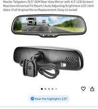 Master Tailgaters 10.5" OEM Rear View Mirror with 4.3" Lcd Screen