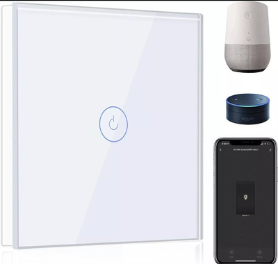 Smart Light Switch,Compatible with Alexa and Google Home,1 Gang Way WiFi  UK