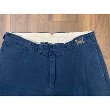 VTG 90s Men Polo Ralph Lauren GI Fit Military navy cotton chino pants, 33x30