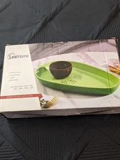 Lexi Home Ceramic Avocado Chip And Dip Serving Plate