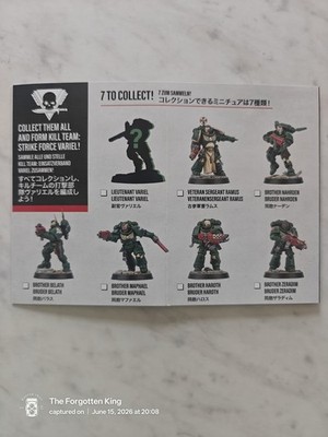 Warhammer Heroes - Series 6 - Strike Force Variel - 40k - All 7 Dark Angel Cards