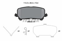 1X Textar 2593201 Bremsbelagsatz Scheibenbremse FüR Honda Acura