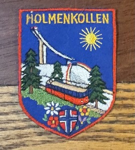 Vintage Holmenkollen Ski Jump  Oslo Norway Embroidered Patch Badge