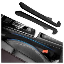 2PCS Car Seat Gap Filler,Super Flexible Car Side Seat Gap Filler Carbon Fiber
