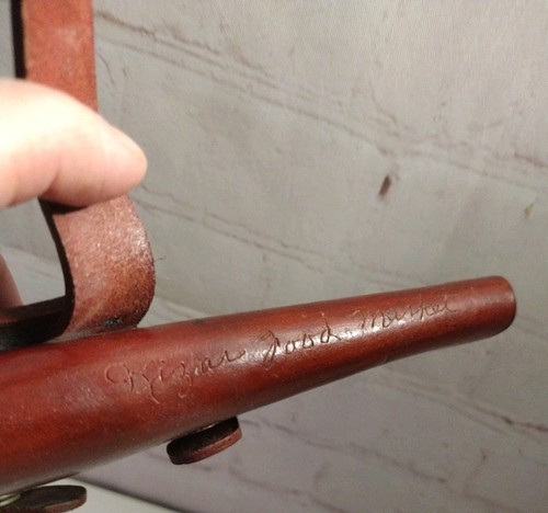 Vintage Brown Leather OWB 32 Cal Pistol Gun Holster for up to 3.5in Long Barrel - Picture 7 of 9