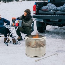 Klappbare Rauchfreie Feuerstelle Edelstahl Tragbare Camping Feuerstelle Satz
