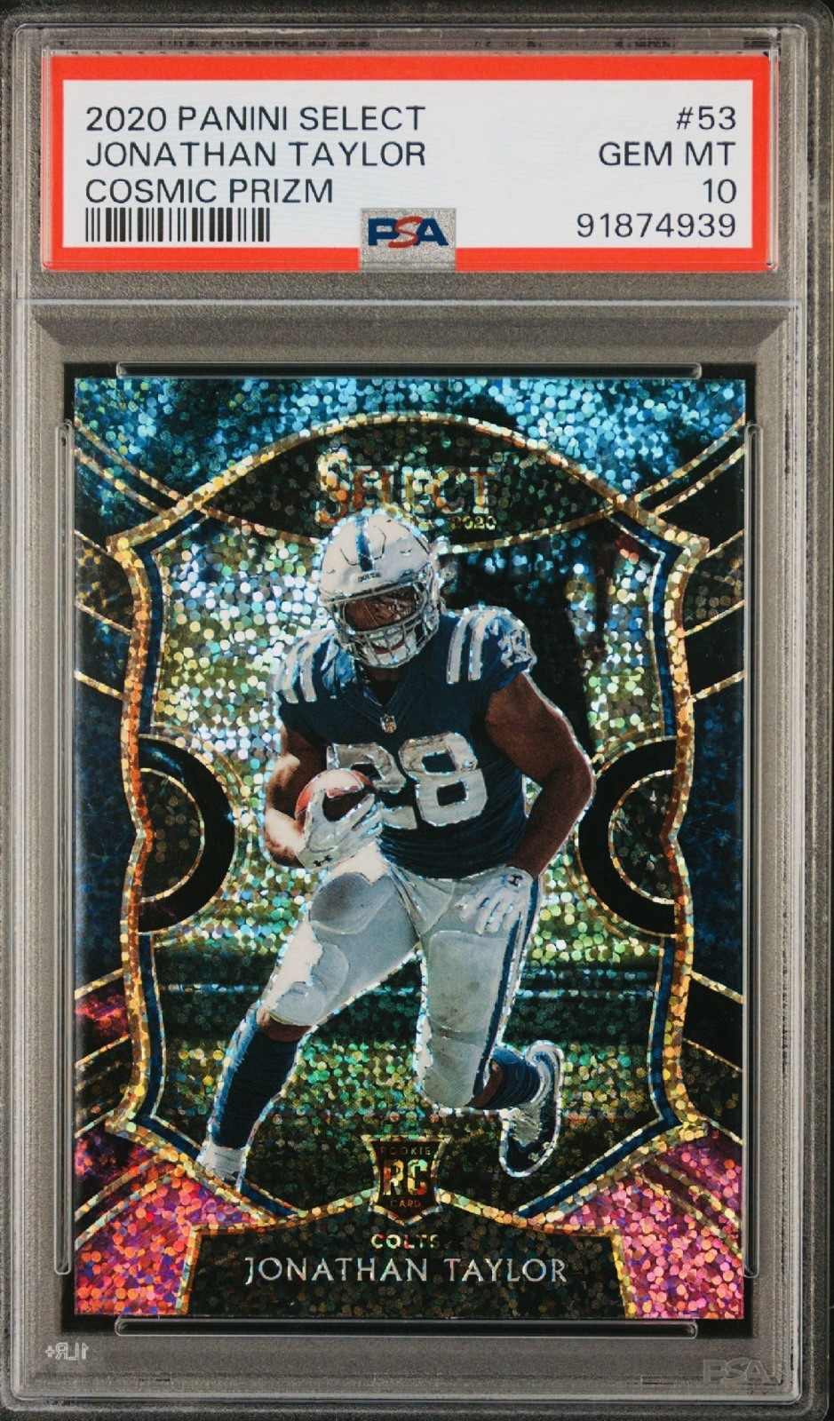 2020 Panini Select Jonathan Taylor Rookie RC Concourse Cosmic 53 PSA 10 POP7 SSP
