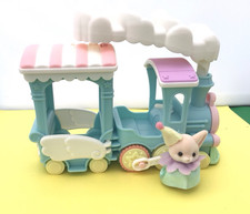 SYLVANIAN FAMILIES FLOATING  CLOUD RAINBOW TRAIN AND BABY FENNEC FOX BUNDLE