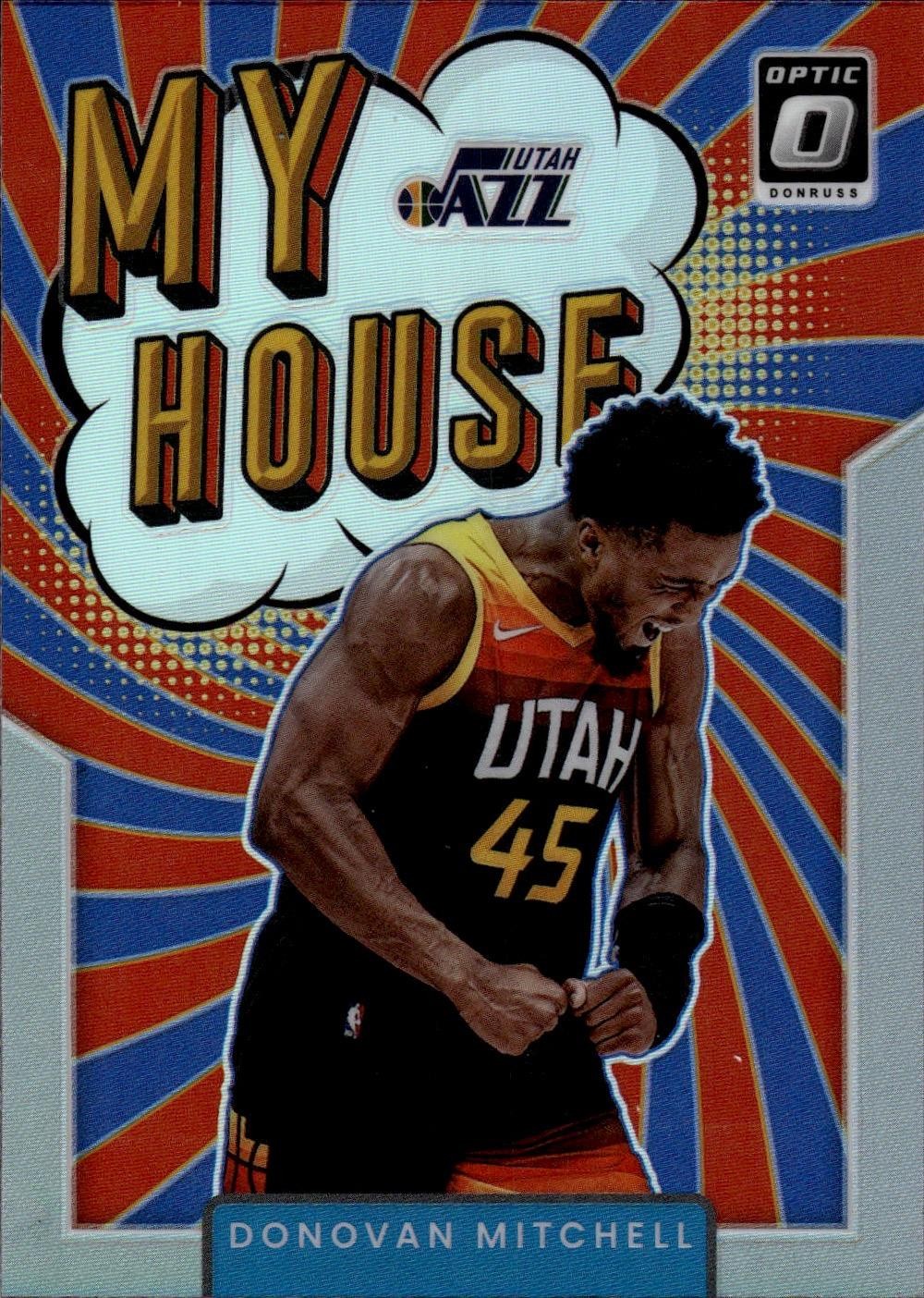 Donovan Mitchell #2 Basketball Cards 2021 Panini Donruss Optic My House trading card — raw and PSA graded price guide