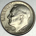 1964-D Roosevelt Dime - Circulated Condition - 90% Silver - US Coin - 3187