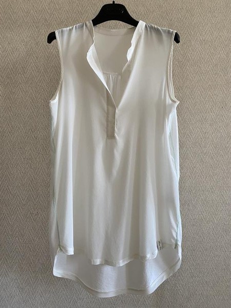 Women Henry Christ Shirt Ivory Cotton M