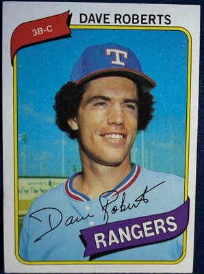 1980 TOPPS #93 DAVE ROBERTS (TEXAS RANGERS) BASEBALL CARD