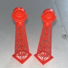 Marx Vintage 50s-60s Airport/Jetport/Astrojet Playset Acs. Searchlight Fl. Red