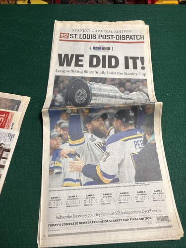 St. Louis Post Dispatch Blues Stanley Cup Final Edition June 13 2019 We Did It!