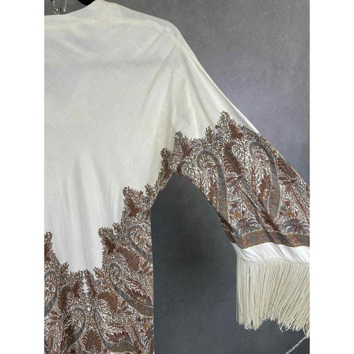 Vintage 1970s Woodstock Valerie Parr Long Sleeve Fringe Top - Picture 9 of 10