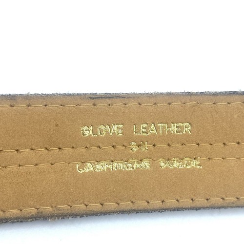 Vintage Brown Glove Leather Cashmere Suede Lined Belt Size 48 Made in Columbia - Picture 6 of 10