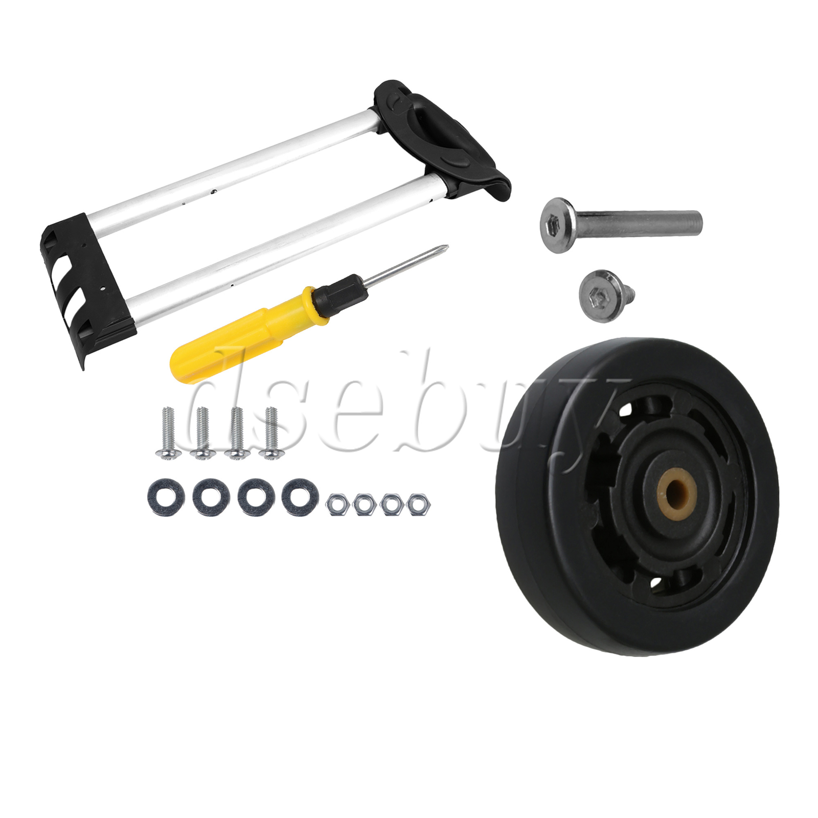 Suitcase Luggage Telescopic Handle Pull Out Handle 20inch w/ 65mm Wheel Set-image