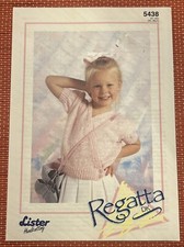 GIRLS WRAPAROUND BALLET CARDIGAN 22”-34" VTG DK KNITTING PATTERN LISTER 5438