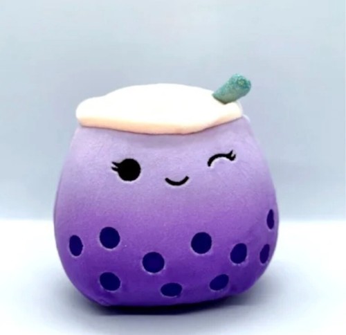 Squishmallows Essen Poplina der Taro Bubble Tea Plüsch 5 Zoll Vorschulkind Neu ohne Etikett - Bild 1 von 5