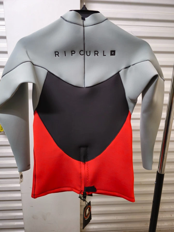 Rip Curl Wetsuit Jacket Omega 1.5mm L/SL wve4em 2023 Gray/black/red - Image 4 of 4