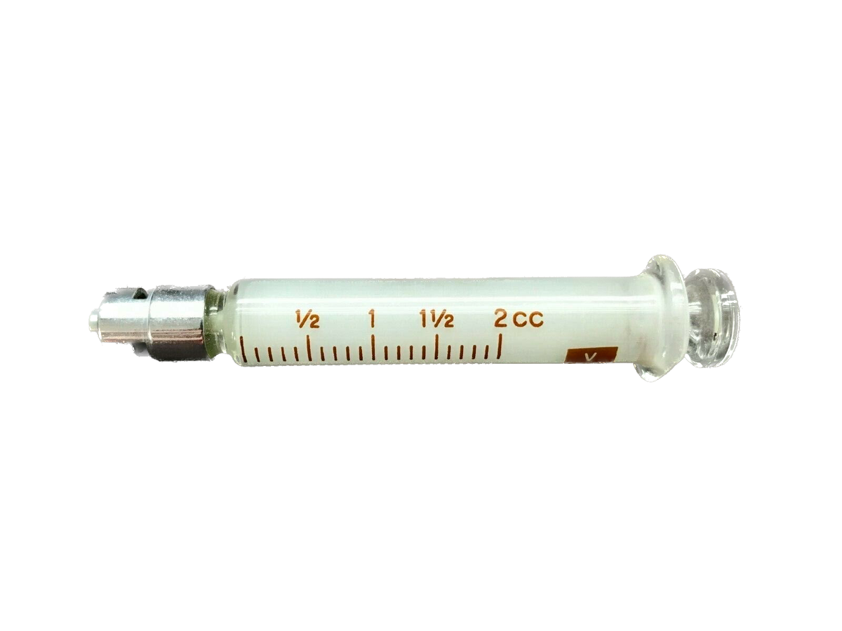 BD Yale 2cc 2mL Glass Reusable Syringe w/ Metal Luer-Lock Tip | eBay