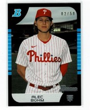 2021 BOWMAN THROUGH THE YEARS VARIATION ALEX BOHM RC 02/50 PHILADELPHIA PHILLIES