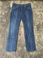 Vintage Levi 517 Orange Tab 36x31 Blue Faded Bootcut Denim Jean 70s 80s USA Made