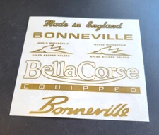 BONEVILLE MOTORCYCLE CUSTOM PARTS STICKER DECAL SHEET