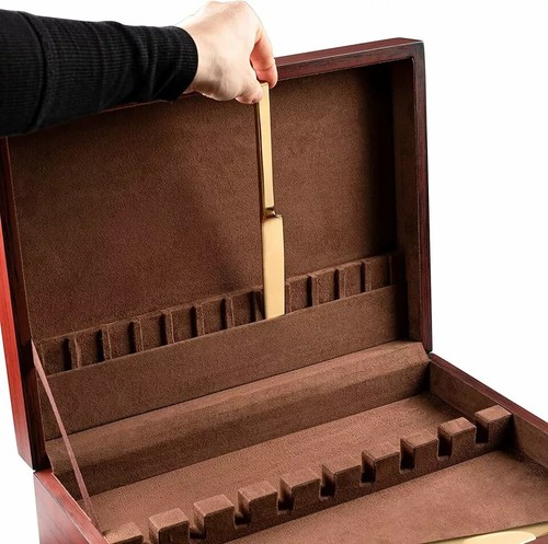 "Elegant Wooden Cutlery Box: Stylish Storage Solution for Utensils!" Royalty Art - Picture 4 of 5