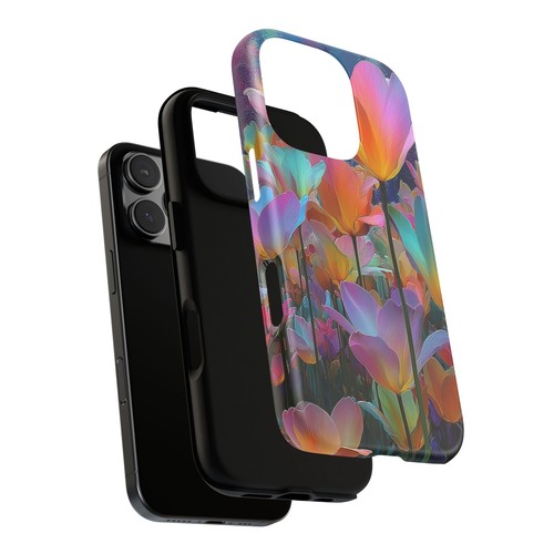 Iridescent Tulip Flowers - Phone Cover Case for iPhone, Galaxy, Pixel - 第 4/281 張圖片