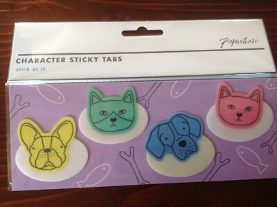 Paperchase x 3 Packungen mit Charakter Haustier Haftlaschen 