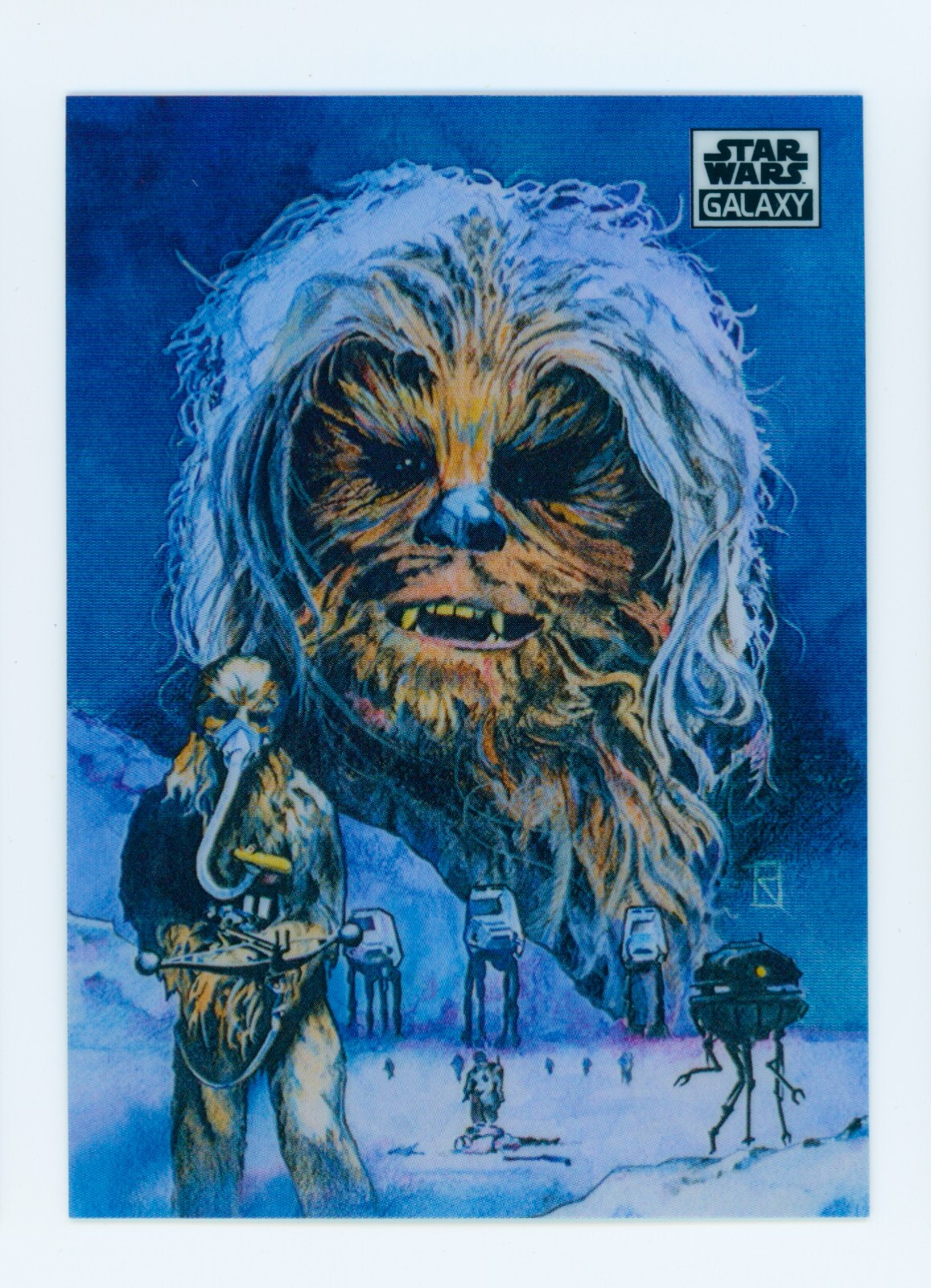 2021 Chewbacca Topps Chrome Star Wars Galaxy Refractor #14 SP