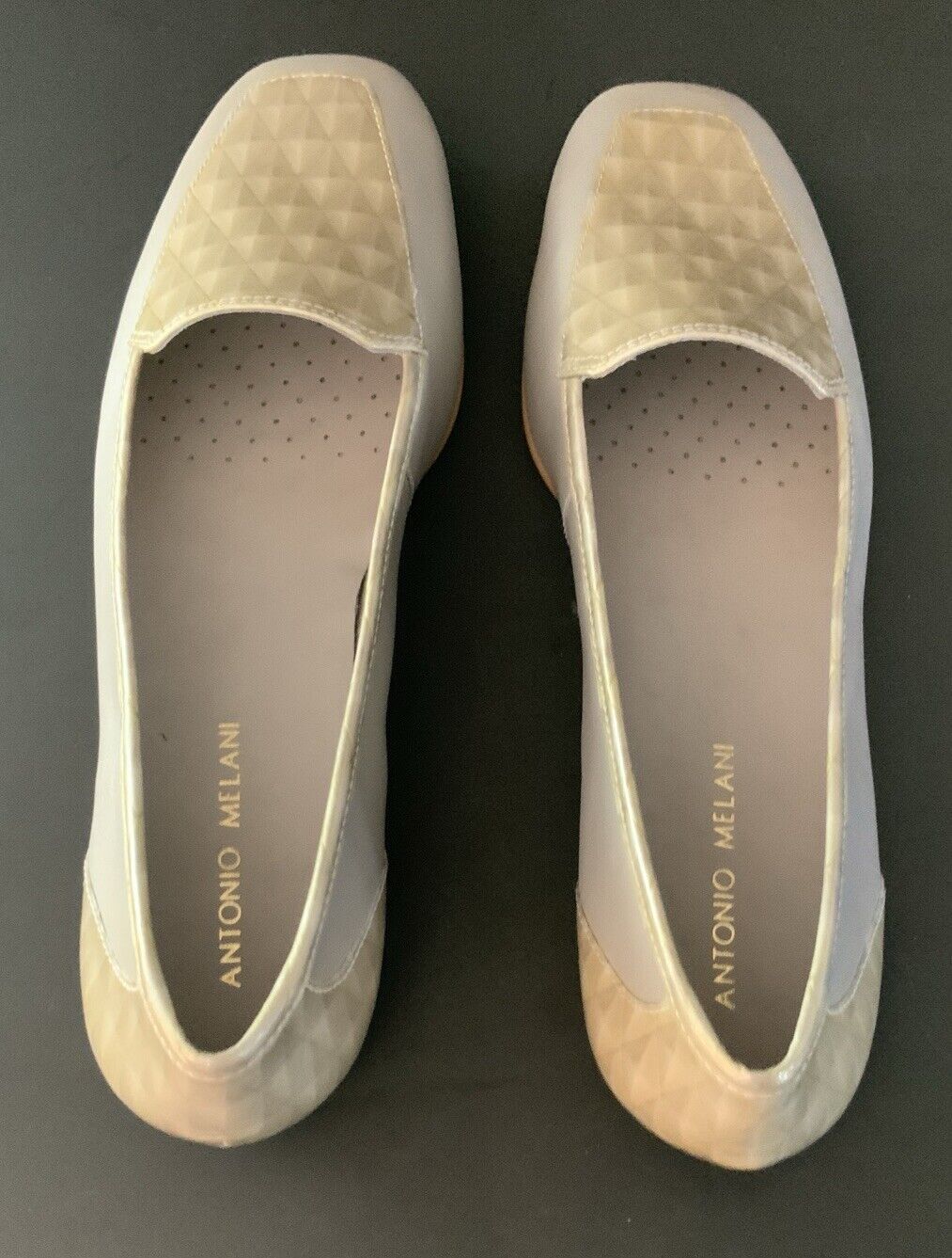 *Antonio Melani Silver Slip On Comfort Loafer Fla… - image 5