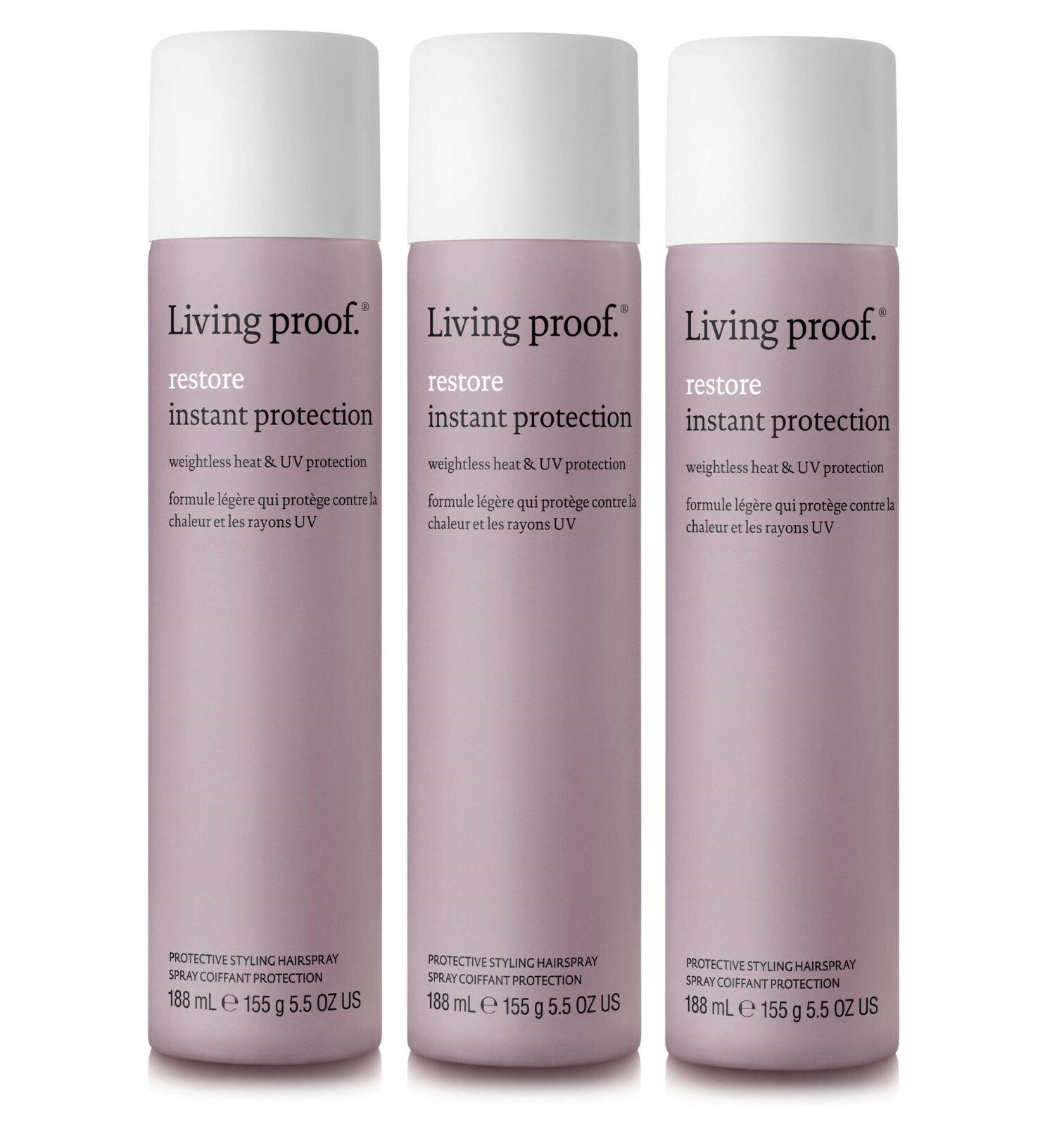 3 Bottles Living Proof Restore Instant Protection 5.5 oz - NEW & FRESH!