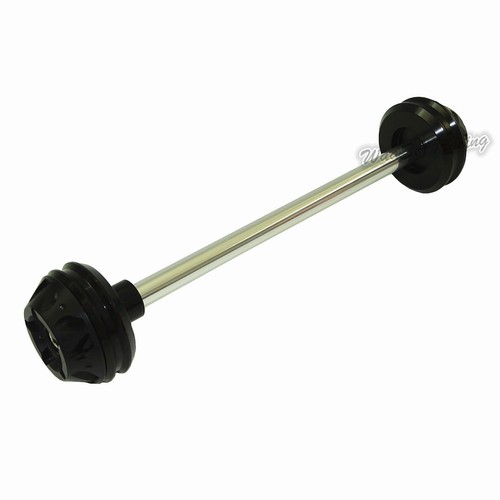 Front Rear Wheel Axle Fork Sliders Protector Black Fit 06-10 SUZUKI GSXR 600 750 - Picture 10 of 11