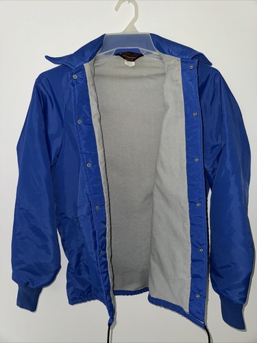Vintage Dunbrooke Plajac Blue Buick Motor Cars Valve In Head Club Light Jacket S - Picture 6 of 13