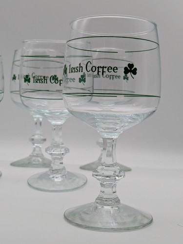 Irish Coffee Gläser Kleeblatt Irland 6 X 6 Stück Glas Edel Irishcoffee Neuwertig - Bild 5 von 7
