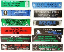 Vintage Star Trek CHROME Bumper Sticker Set- Your Choice of 10+
