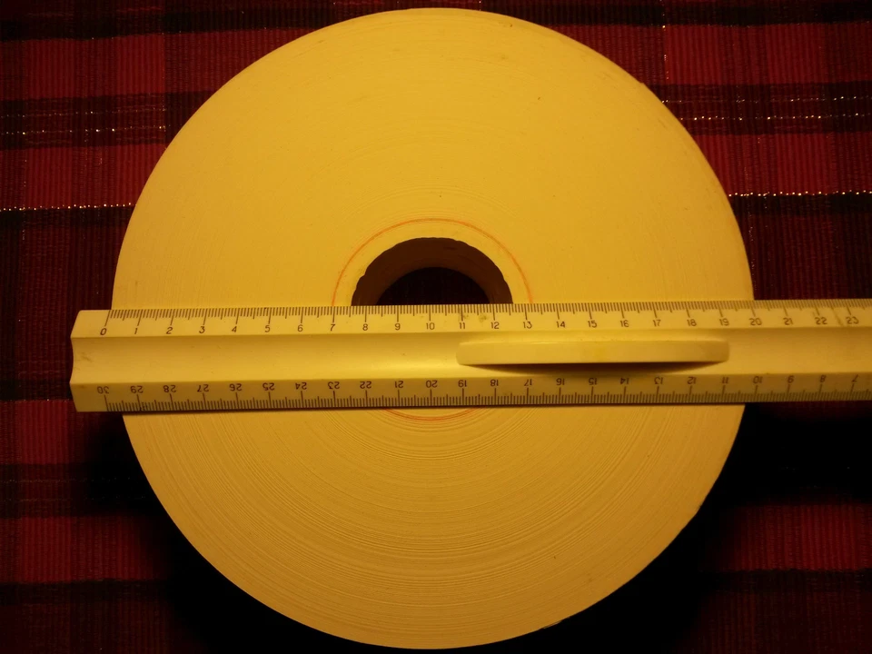 Vintage USSR telegraph tape, tape for teletype - 17 mm / 0,675 inch / Ø 200 mm - Image 3 of 3