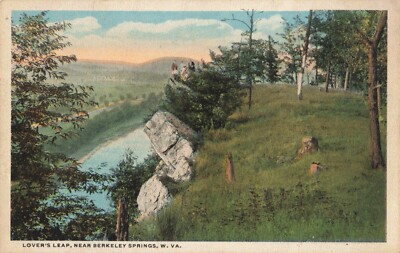 Lover's Leap, near Berkeley Springs, West Virginia WV - c1920 Vintage Postcard