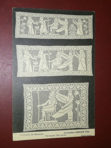 CPA - 72 - Dentelle de Mamers - Rectangles filet ancien - Bild 1 von 2