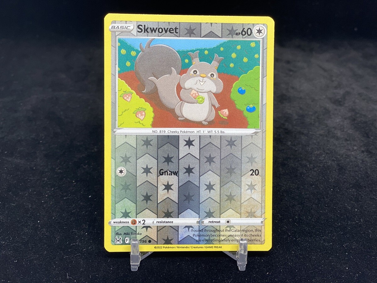 POKEMON TCG: LOST ORIGIN SKWOVET 150/196 REVERSE HOLO COMMON