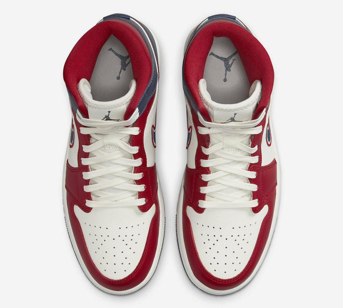 NEW Nike Air Jordan 1 Mid SE USA Gym Red Blue White DQ7648  display picture 1