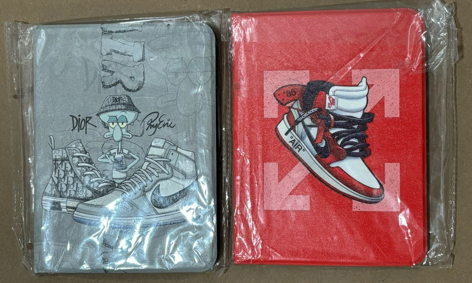 Étui folio de protection iPad Mini 6 housse chaussure design gris et étui Nike rouge