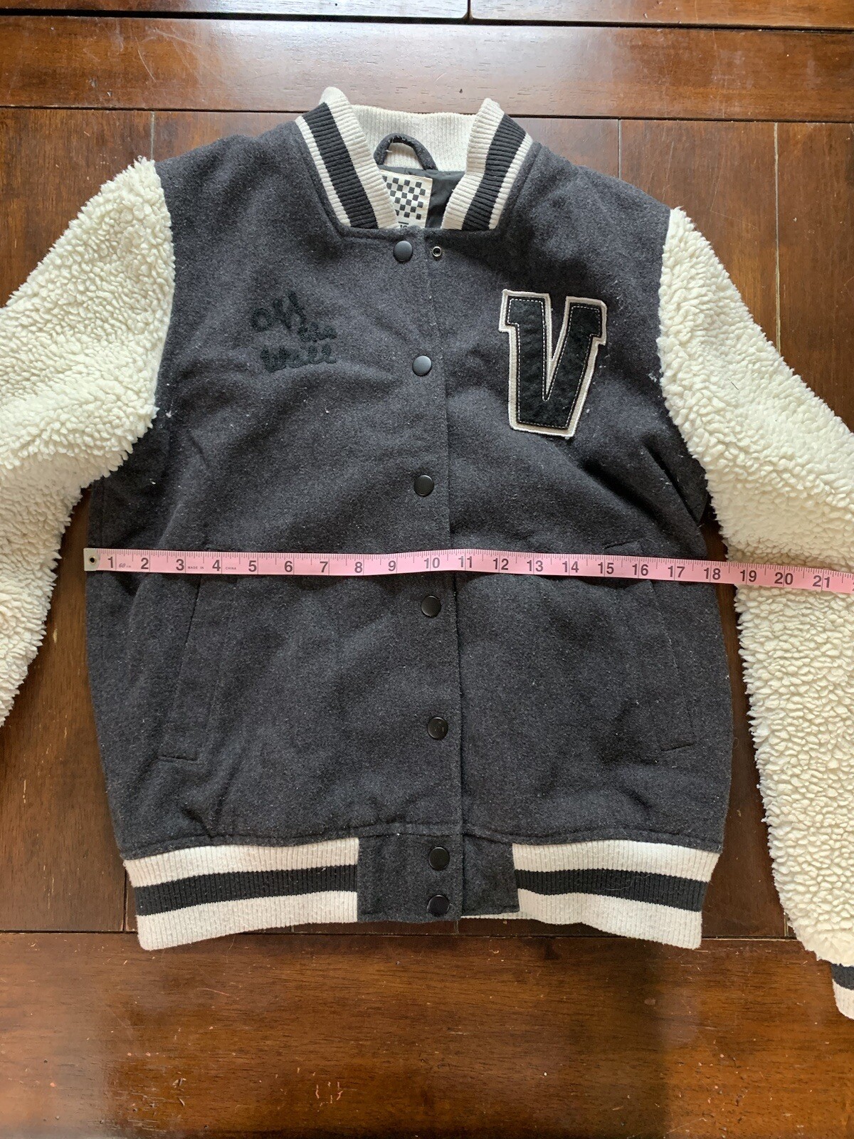 Vans Small Varsity Jacket Full Bottom Down Long S… - image 4