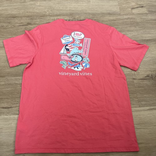 Vineyard Vines Boys Martha’s Vineyard Sticker Pocket T-shirt Size XL (18) - 第 1/7 張圖片