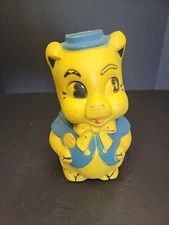 Vintage Empire Piggy Bank With Bow And Lollipop Yellow Retro Mid Century Modern