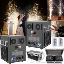700W Cold Spark Firework Machine Stage Effect Wedding DJ Party DMX w/Flight Case